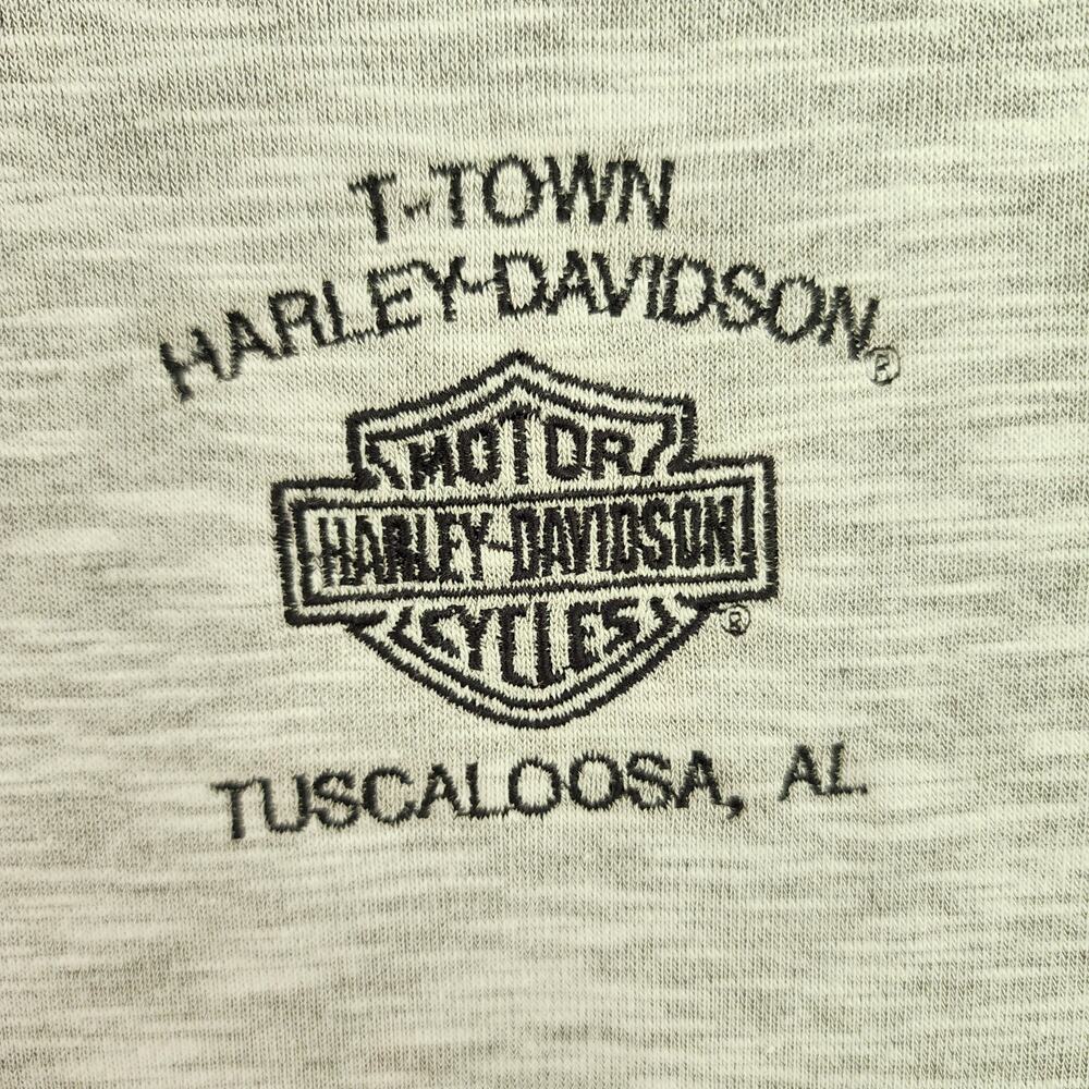 Harley Davidson Women's Size Medium Gray Long Sleeve Pullover Teal Accents - Picture 6 of 6